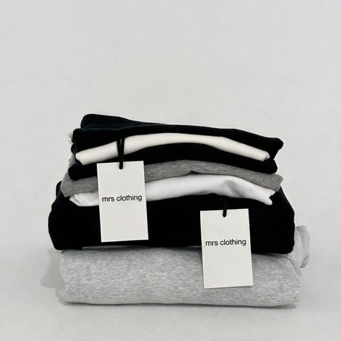 Folded mrs clothing garments